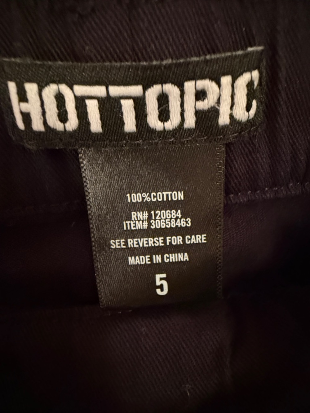 Black Side Chain Zipper Carpenter Pants - Picture 4 of 4